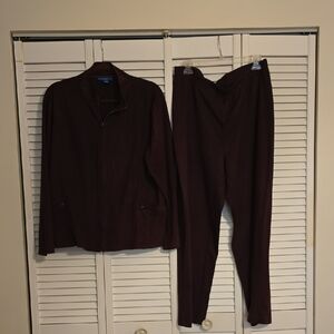 Karen Scott Rich Brown (2-Piece Jacket & Pants)